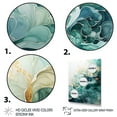 thumbnail image 3 of Designart "Teal Gold Minimalism Serenity In Flow" Minimalism Floater Framed Wall Decor, 3 of 7