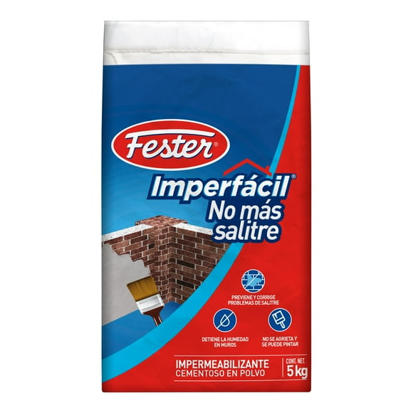 Impermeabilizante Cementoso en Polvo Fester Imperfácil No Más Salitre 5 KG