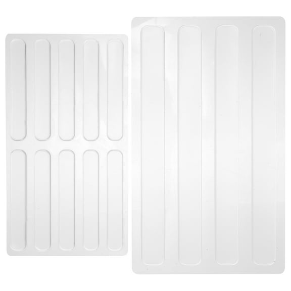 IMIKEYA 14Pcs Clear White Silicone Furniture Bumpers for Cabinets and Walls