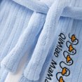 thumbnail image 5 of NOLDARES Boys' Hooded Bathrobe Kids Plush Fuzzy Fleece Robe Teen boy Soft Spa Robe Girls Sleepwear pajamas Toddler Nightgown,Blue,9-12 Y, 5 of 7