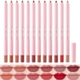 thumbnail image 1 of YIBABY Juego de lápices delineadores de labios mate, 12 colores, natural, nude a oscuro, impermeable, de larga duración, sin decoloración, lápices suaves, lápiz labial, set de regalo de maquillaje par, 1 of 5