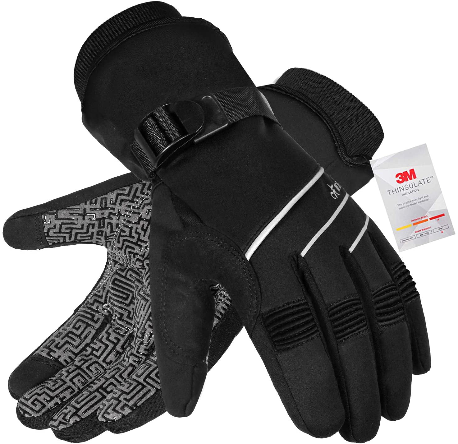 Mens Winter Gloves Ladies Motorcycle Thermal Running Sports Warm 3M Touchscreen 