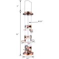 thumbnail image 4 of TEMOGU-Metal Bird Feeders Brushed Copper Wild Bird Feeder for Outdoors Hanging All Metal Brushed Copper Finishing 14 Inch 6 Port(Seed is not Included), 4 of 4