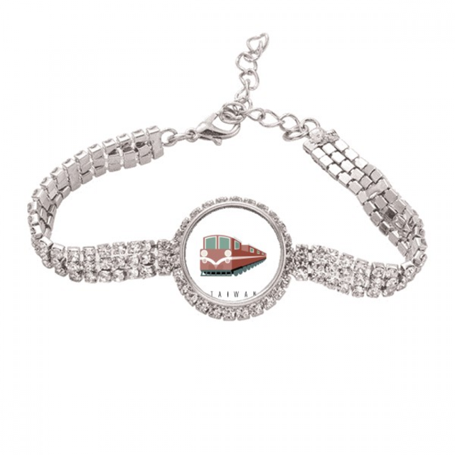 Viajar a Taiwán tren Pulsera de tobillera de cadena de tenis, joyería de diamantes