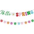 thumbnail image 1 of Guirnalda de Flores con Letrero Brillante "Hola Primavera" Neyeidru, 1 of 7