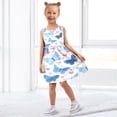 thumbnail image 5 of Girls' Summer Sleeveless Dress Soft Cotton A-Line Dress Cute Butterflies and Hearts Pattern 2T, 5 of 7