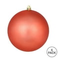thumbnail image 3 of Vickerman 4" Coral Matte Ball Ornament, 6 per Bag, 3 of 5