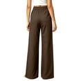 thumbnail image 6 of Guluxicc Women's Cotton Pants with Pockets Elastic Waist Wide Leg Long Trousers Everyday Wear for Summer Casual Outfits, 6 of 6