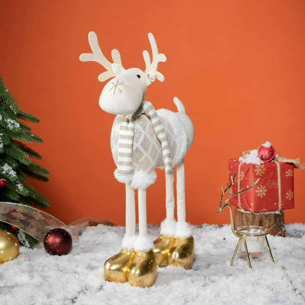 Decoración navideña de alce de dibujos animados YUANXCMXG 2022 Navidad