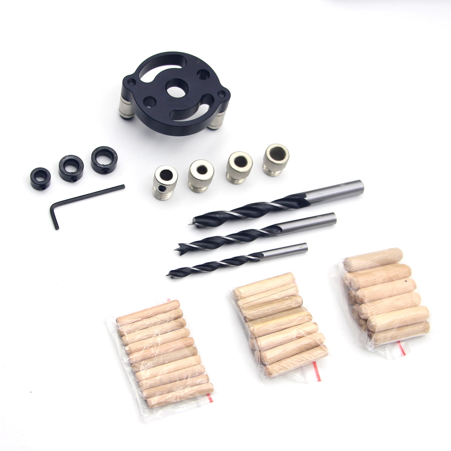 Woodworking Straight Hole Puncher Set Punch Locator 6 8 10mm Selfcentering Round Dowel Splicing