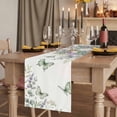 thumbnail image 2 of Table Runners 48 Inches Long Dress Scarves, Spring Lavender Farmhouse Kitchen/Dining Table Runner, Short Coffee Tablerunners, Garden Botanical Leaves Butterflies 13x48 Inch, 2 of 9