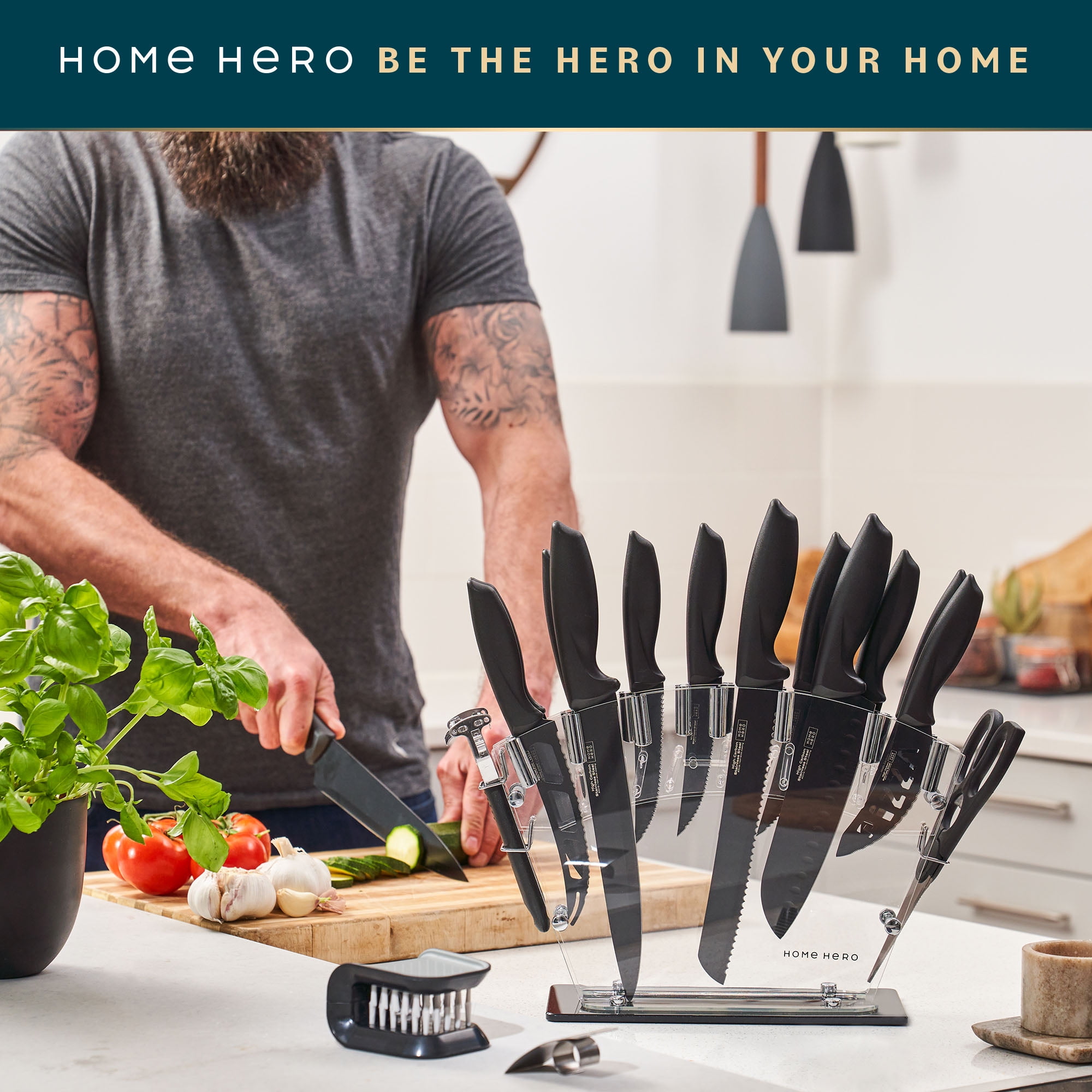 Home Hero – Kitchen Knives - Kitchen Knife Set w/ Block