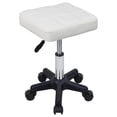 thumbnail image 1 of FURWOO Tabouret Carré Pivotant avec Roues Tabouret Roulant en Cuir PU Tabouret à Hauteur Réglable pour Spa Salon Massage Blanc, 1 of 7