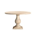 thumbnail image 4 of Taran Designs Lawrence 48" Round Solid Wood Pedestal Dining Table in Beige, 4 of 6