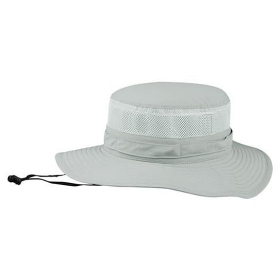 Juniper J7231 Taslon UV Bucket Hat With Mesh Crown, Grey - Medium & Large