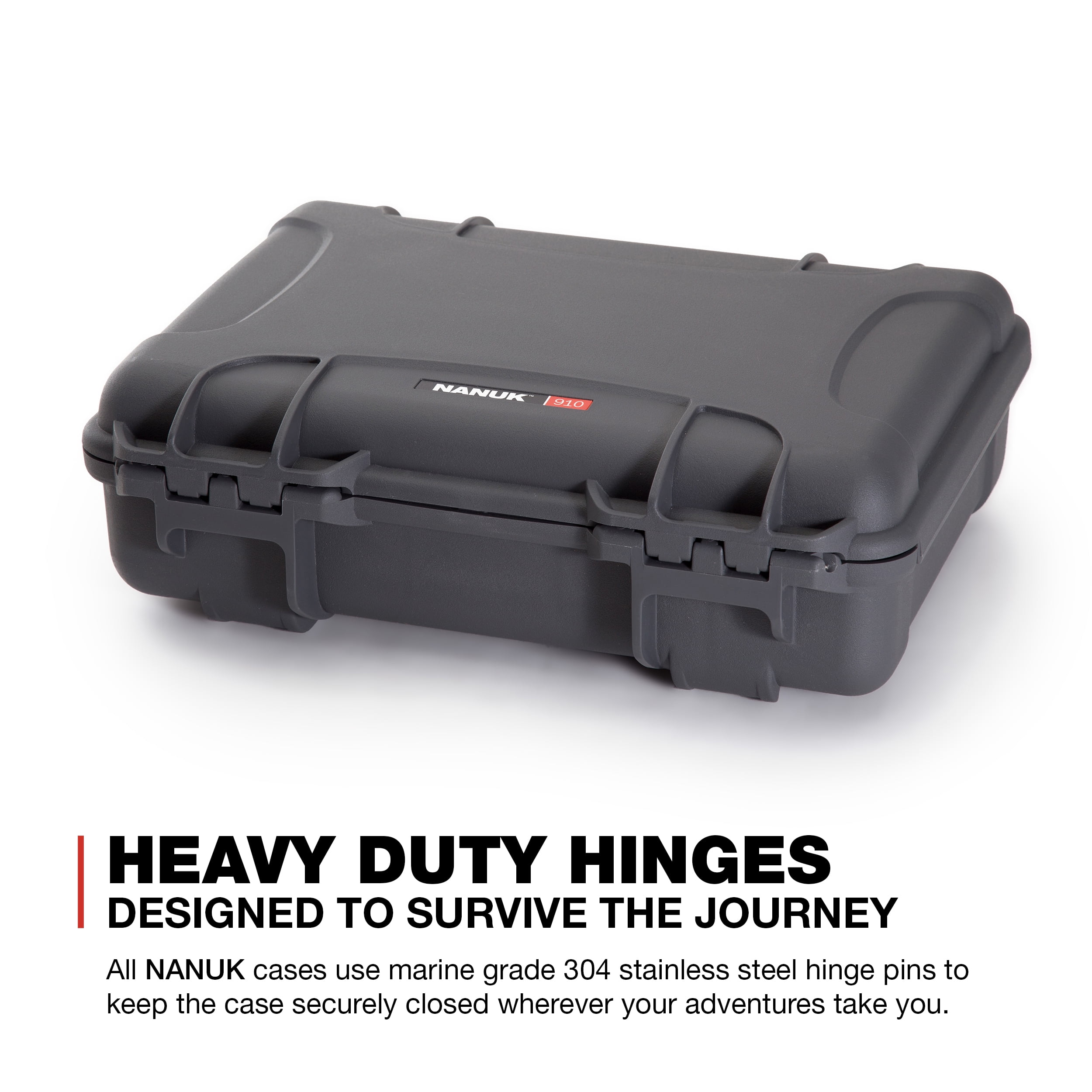 Nanuk 910 Waterproof Professional Classic Pistol/Gun Case, Military Approved with Custom Insert for 2UP - Graphite
