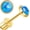 Gold, variant on 14K Gold Plated Threadless Flat Back Opal Stud Earrings Hypoallergenic Surgical Stainless Steel Earrings Studs for Women 5mm Handmade Cartilage Helix Conch Multiple Piercing[h0795]