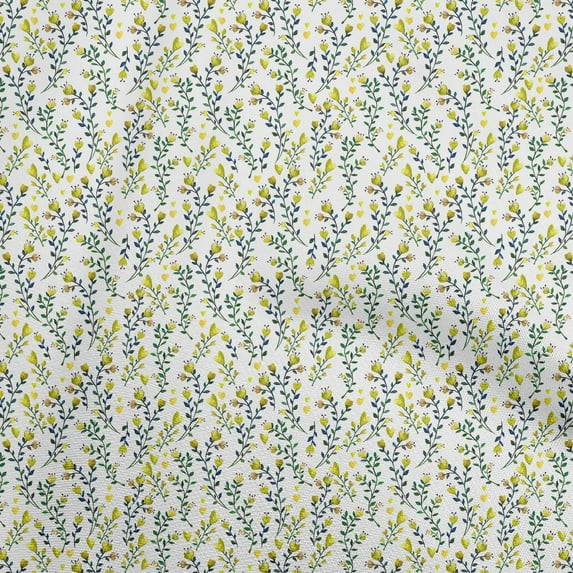 oneOone Georgette Viscose Light Green Fabric Leaves & Clover Sewing Fabric By The Yard Printed Diy Clothing Sewing Supplies 42 Inch Wide