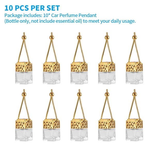 10 Flacons Parfum Voiture Suspendus 8ml - Rechargeables - Désodorisants Maison Et Auto