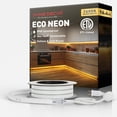 thumbnail image 1 of REJODA-LED Rope Lights AC 120V, Connectable & Cuttable Dotless 120LEDs/M Eco Neon Strip Lighting, ETL IP65 Waterproof & Weather-Resistant for Home Commercial, 8x16mm, 2600K Warm White, 16.4FT, 1 of 4