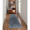 thumbnail image 4 of New Flokati 1400gr 2'4" x 8'6" Runner, Denim Blue, 4 of 5
