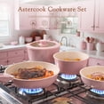 thumbnail image 2 of Juego de utensilios de cocina Astercook, 21 unidades, cerámica antiadherente, color rosa, 2 of 9