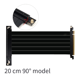 thumbnail image 2 of Cable de extensión para tarjeta gráfica PCI-E 3.0 16X 90 grados, adaptador de tarjeta de red y estabilidad de 20 cm, 2 of 8