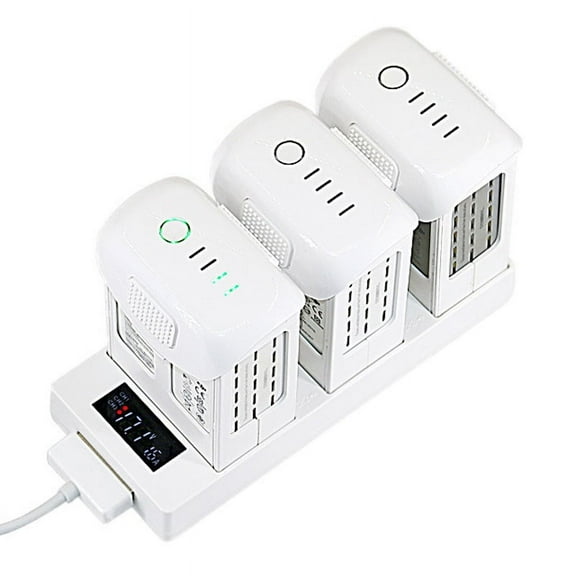3 Slots Digital Display Battery Fast Charger Charging Dock Hub Base Adaptor for DJI Phantom 4 Pro/Adv/Pro 