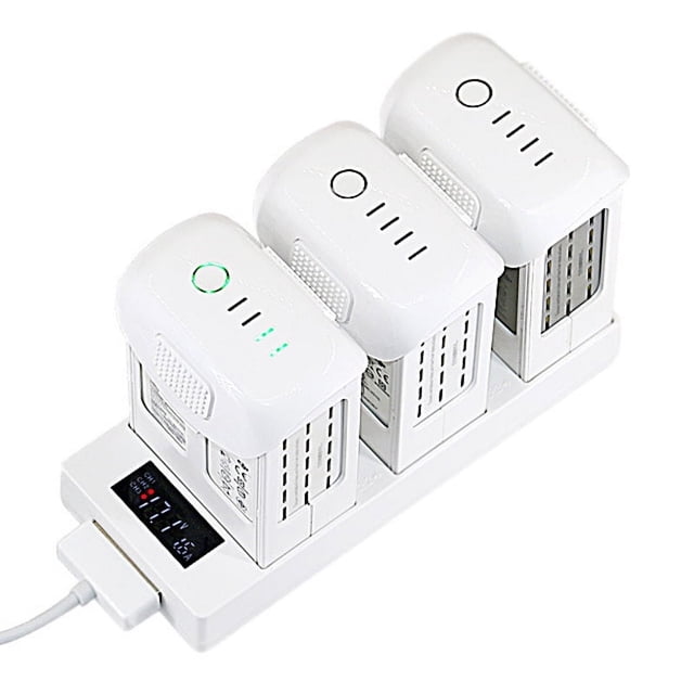 3 Slots Digital Display Battery Fast Charger Charging Dock Hub Base Adaptor for DJI Phantom 4 Pro/Adv/Pro+