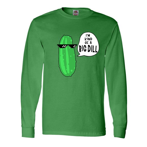 Inktastic I'm Kind of a Big Dill Pickle with Sunglasses Long Sleeve T-Shirt