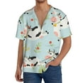 thumbnail image 3 of Sigee Cute Cows Print Men's Shirts Casual Button Down Short Sleeve Summer Beach Shirt Hawaiian Vacation Shirts Tee Shirt-4X-Large, 3 of 7