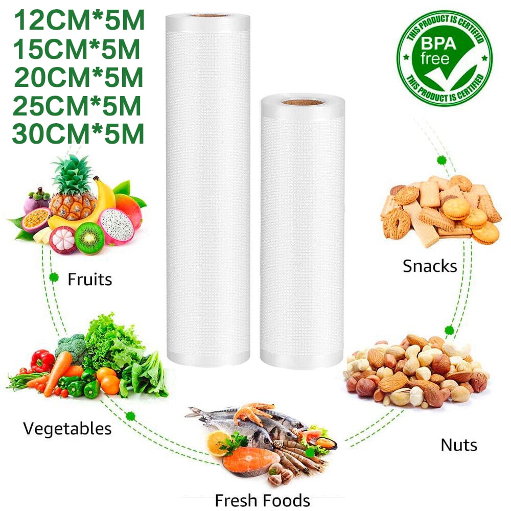 Vacuum Sealer Bags Roll For Vac Storage Food Saver Seal a Meal 12CMX5M