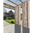 thumbnail image 3 of nqOlkjepod Outdoor Curtains for Patio Waterproof, Vintage Boho Outdoor Privacy Panels Grommet, Abstract Retro Geometric Striped Beige Blackout Outside Curtains for Porch/Cabana 54"x84", 1 Panel, 3 of 8