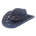 thumbnail image 1 of UDIYO Cowboy Hat Hollow Out Curled Edge Wide Brim,Men & Women's Summer Sun Hat Fishing Hat, 1 of 4