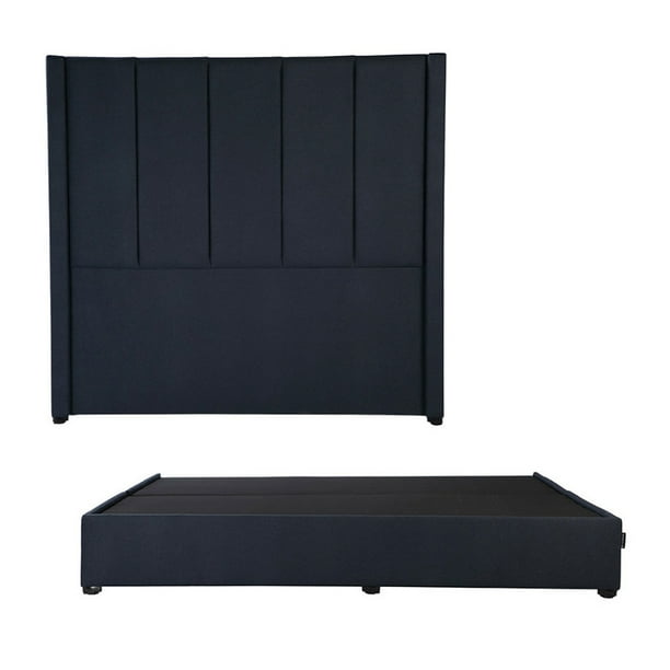 Base Cama + Cabecera Dicasa King Size Nizza Azul