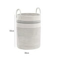 thumbnail image 2 of Woven Baskets for Storage Cotton Rope Woven Basket Storage Basket Basket Dirty Clothes Basket Clothes Basket Hand Folding Brown Miscellaneous Dirty Clothes Basket, 2 of 5