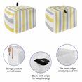 thumbnail image 5 of Yellow Grey Stripe Toaster Cover 4 Slice, Modern Farmhouse Vertical Striped Dustproof Bakeware Oven Protector with Top Hook, Waterproof Small Kitchen Appliance Toasters Dust Cover, 12"x11"x8", 5 of 9