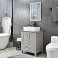 thumbnail image 3 of Fullwatt Easy to Assemble Bathroom Vanity, ABS Gray, 24" W, 3 of 7