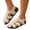 Grey, variant on Women's Close Toe Platform Sandals Lightweight Suede Cork Footbed Hollow Out Walking Slide with Back Strap Brown Size 5.5
