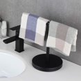 thumbnail image 3 of 304 Stainless Steel Hand Towel Holder Tree Rack Modern Free Standing Countertop Towel Ring, Matte Black, 3 of 8