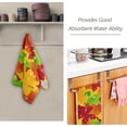 thumbnail image 3 of Cartoon Maple Foliage Hand Towels, Glittering Fall Leaves Kitchen Towel Ultra Soft and Absorbent,Decorative Fingertip Face Towel for Bathroom Hotel, 2 PCS, 28.3"x 14.4", 3 of 6