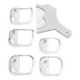 thumbnail image 1 of Beard Shaping Styling Tool, Precise Trimming Universal 5 Size Beard Shaper Template with Comb for Barber Blue,Transparent, 1 of 7