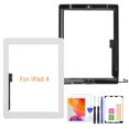 thumbnail image 1 of A-MIND for iPad 4 A1458 A1459 A1460 Touch Screen Replacement ?with Free Tool Kits+Screen Protector? LCD Not Include, No Instructions? for ipad 4 Front Glass Panel Replacement (White), 1 of 4