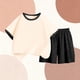 thumbnail image 5 of Conjuntos de blusas y camisas de manga corta y cuello redondo para niños Camiseta de manga corta para niños Camiseta fina holgada de cuello redondo Top informal con bloques de color para niños y niñas, 5 of 5