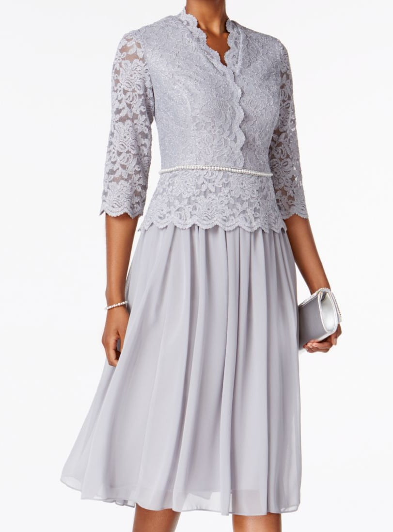 Jessica Howard - Jessica Howard NEW Gray Women's Size 8P Petite Lace Sheath Dress - Walmart.com 