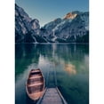 thumbnail image 3 of Braun Studio 14x18 Black Modern Framed Museum Art Print Titled - Braies Lake, 3 of 5