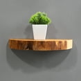 [PJ Collection] Small Live Edge Floating Wall Shelf with Paulownia Wood