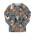 thumbnail image 6 of Enyan Halloween Pjs Boys Pumpkin/Ghost Sleepwear Set Long Sleeve Kid Loungewear Pjs 2-Piece Set Halloween Pajamas for Boys(7-8 Years), 6 of 7