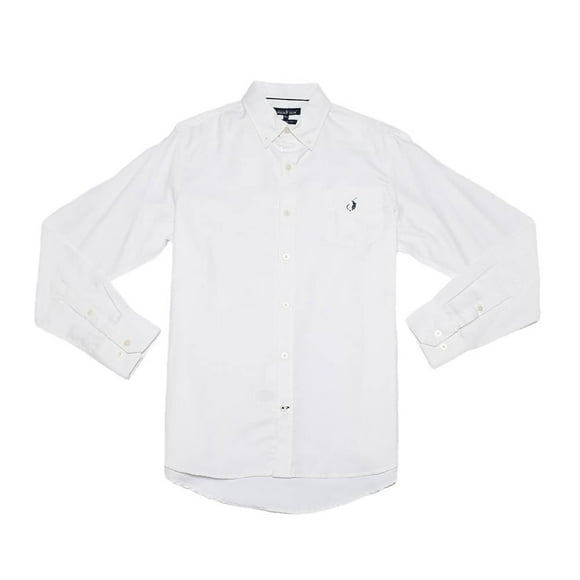 Camisa Polo Club Talla G Lisa con Bordado en Bolsillo Blanco