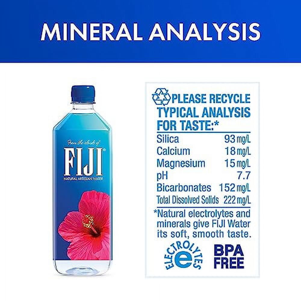 FIJI Natural Artesian Bottled .. .. Water 1 Liter .. / .. 33.8 Fl .. Ounce (Pack .. of .. 12)